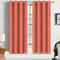 Cortinas opacas coral de 63 pulgadas de largo